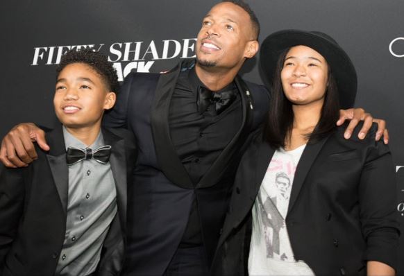 Amai Zackary Wayans with her father Marlon Wayans and brother Shawn Howell Wayans